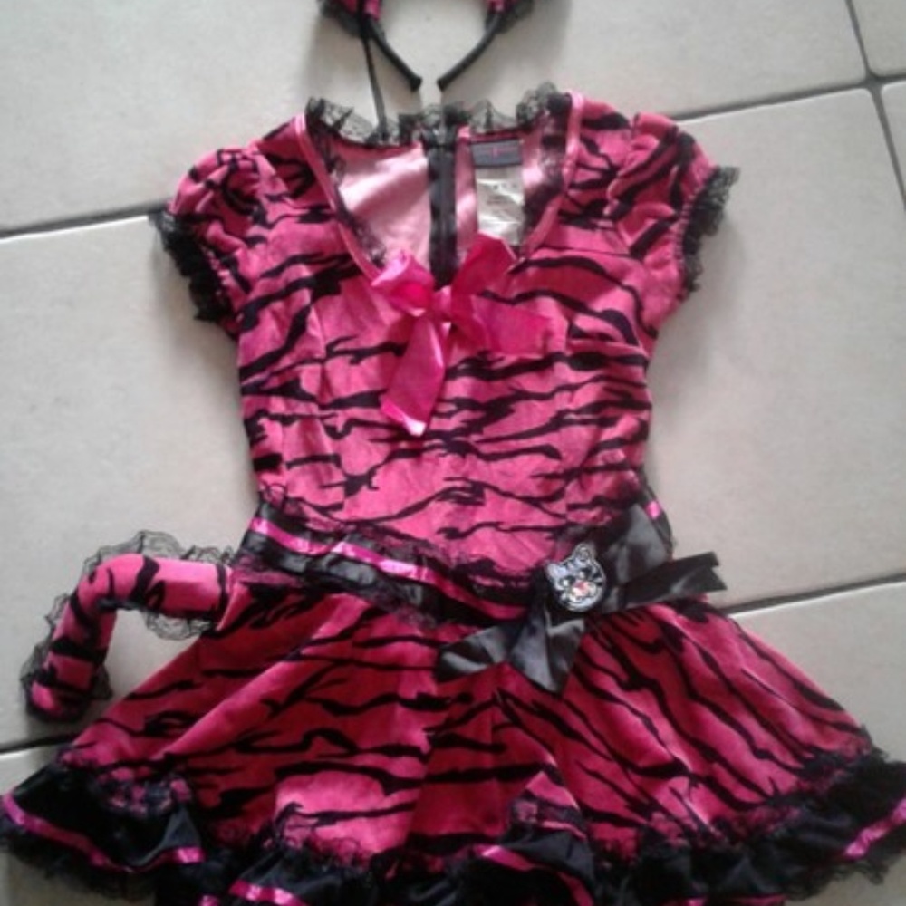 Pink feline costume